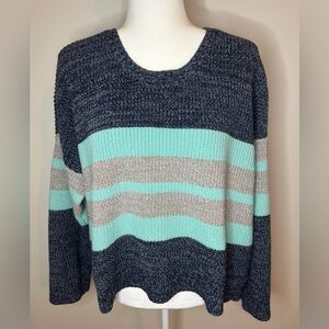 Victoria's Secret Knit Sweater Woman’s Sz Large Blue Gray #895